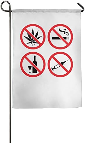 No Drug No Smoking No Alcohol Home Garden Flag For House Decoration 1218inch