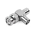 Phonetone 3-way T triple one BNC male to two BNC female RF adapter Coaxial Cable connector converter for Mobile signal booster repeater Antennas primary
