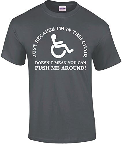 Just Because I'm In This Chair, Doesn't Mean You Can Push Me Around Novelty Disabled T-Shirt