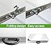 Folding Table, Outdoor Table Adjustable Height Camping Portable Folding Table Square Stainless Steel, Picnic Table Camping Lightweight with Extended Legs, Whitethumb 4