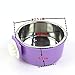 Pet Food Bowl Removable Stainless Steel Hanging Bowl with Bolt Holder,By Lesypet