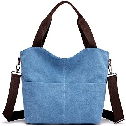 Women's Canvas Casual Shoulder Handbag Tote Bag Cotton Travel Totes Purses