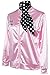 Fancycloth 50S Grease T-Bird Danny Pink Ladies Satin Jacket Costume with Polka Dot Scarf X-Large