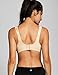 SYROKAN Women's High Impact Underwire Sports Bra High Support Large Bust Padded Adjustable Straps Running Bra Beige 38D