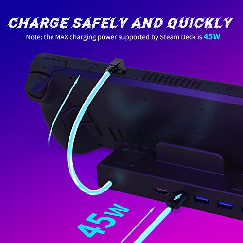 Svonero 5in1 Steam Deck Dock Hub, Steam Deck Stand with 45W Charging Port, 4K30HZ HDMI and 3