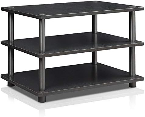 Amazon Com Furinno Turn N Tube Easy Assembly 3 Tier Corner Tv Stand Blackwood Black Furniture Decor