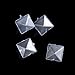 100pcs Pyramid Studs Spots Punk Spikes for DIY Craft Leathercraft (White)