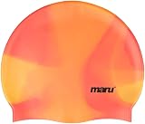 Maru Silicone Swim Cap Orange Shades One Size Fits All Adults Kids view 1