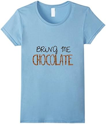 Women's I love chocolate t-shirt - Bring me chocolate Medium Baby Blue