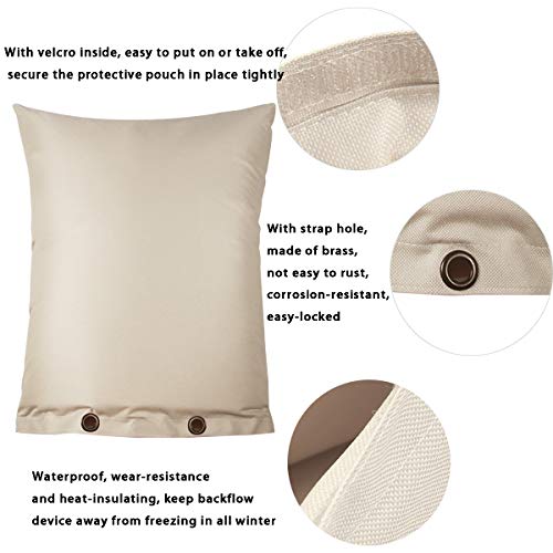 Lisol Insulated Pouch for Backflow System, 16"W x 20"H Backflow Preventer Protection, Insulation Cover Pouch for Winter Freeze Protection, Irrigation Backflow Valve, Sprinkler Valve