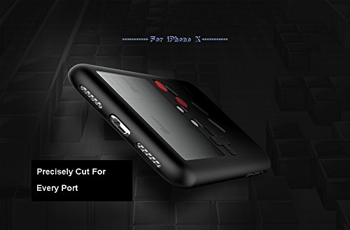 Game Phone Case Games Built in For iPhone X,Julyfox Ultra Slim Protective Phone Case 3D With Screen Tetris Games System For X Drop-Proof Bump-Proof Scratch-Proof Black