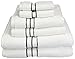 Superior Turkish Cotton Ultra-Plush 6-Piece Towel Set, Ideal for Master Bath, Guest Bathroom, Fast Drying, Shower, Spa, Face/Washcloths, Hand, Bath Towels, Absorbent, Home Basics, Charcoal