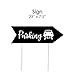 Big Dot of Happiness Black Wedding Parking Signs - Wedding Sign Arrow - Double Sided Directional Yard Signs - Set of 2 Parking Signs