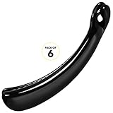 RC ROCHE ORNAMENT Womens Hair Banana Ponytail Holder Volume Secure Grip No Slip Comb Clincher Barrette Strong Hold Girls Ladies Clamp Clasp Beauty Clip, 6 Pack Count Medium Black
