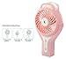 Topwell Handheld Mini USB Misting Fan Water Spray Fan Rechargeable Portable Personal Cooling Mist Humidifier Fan (Pink)
