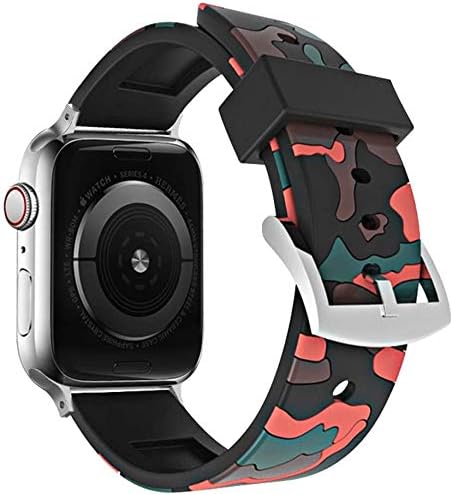 Somesame Compatible with Apple Watch Band 38mm 40mm,Camouflage Pattern Soft Silicone Sport Replacement Strap for Watch Series 5 4 3 2 1