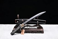 MURASAME Tanto Sword L6 Steel Choji Hitatsura Hamon