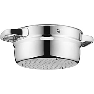 WMF Compact Cuisine stoominzet 20 cm, groente-/aardappelstamper, Cromargan gepolijst roestvrij staal…