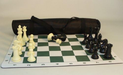 Triple-Weighted Pro Chess Set w/ Roll-up Board & Shoulder Case by World Wise Imports