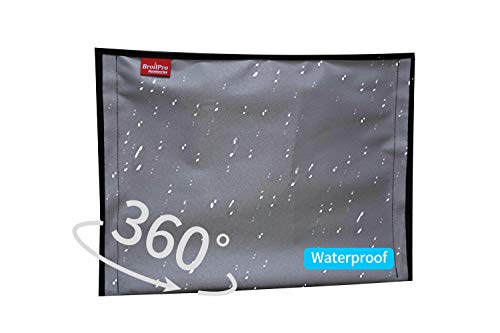 BroilPro Accessories Outdoor 50" TV Set Cover,Scratch Resistant Liner Protect LED Screen Best-Compatible with Standard Mounts and Stands (Gray) - Thumbnail 2
