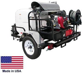 Streamline Industrial PRESSURE WASHER Hot Water - Trailer Mount - 200 Gal - 5.5 GPM - 3500 PSI - 12V A