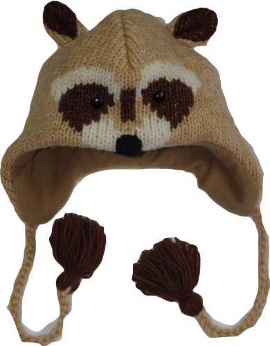 Chaos Brothers Big Girls' Wool Nepalese Hand Knitted Animal Hat Regular Size Brown Meercat