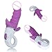 Female Masturbation Vibrators Dildo Triple Stimulation Adult Sex Products (Purple)