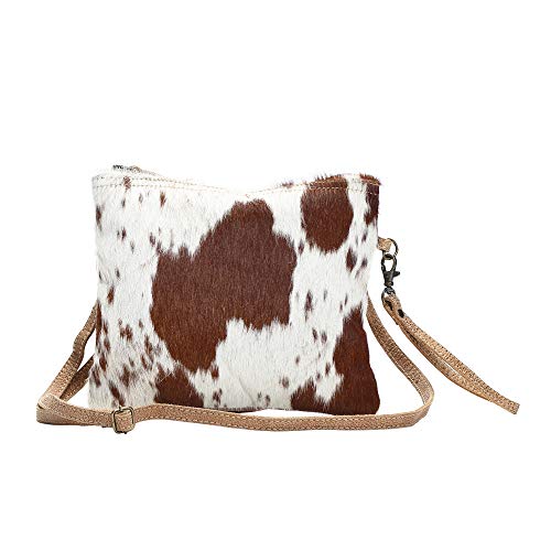 Myra Bag White & Brown Cowhide Shade Bag S-1171