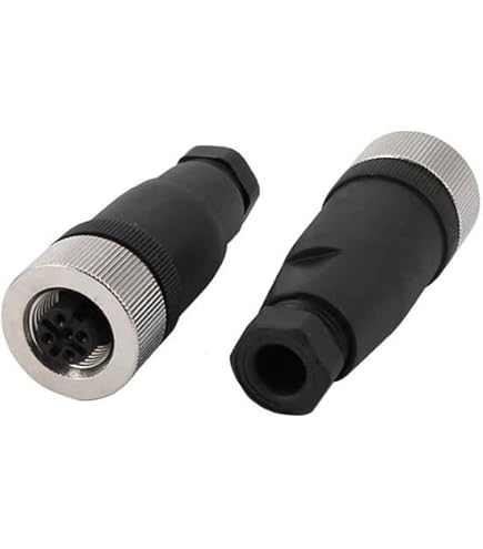HangTon M12 4-Pin Stecker D-kodiert – Schraubklemme, IP67, Für Profinet & EtherNet/IP (2 Stück)