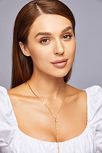 Pinsparkle Cross Necklaces For Women Men 5A Cubic Zirconia Y Necklace Dainty Necklace Silver Cross Chain