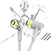 Earphones, Vomach Wired Headphones In Line Volume Control Crystal Sound Earbuds with Mic White