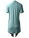 BIADANI Women Versatile Soft Short Sleeve Open Front Drape Cardigan Azure Blue XX-Large