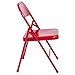 Flash Furniture 4 Pack HERCULES Series Triple Braced & Double Hinged Red Metal Folding Chair