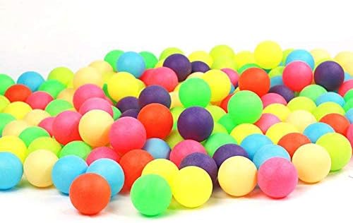 Zconmotarich 100Pcs Colored Ping Pong Balls， Entertainment Table Tennis Mixed Colors for Game