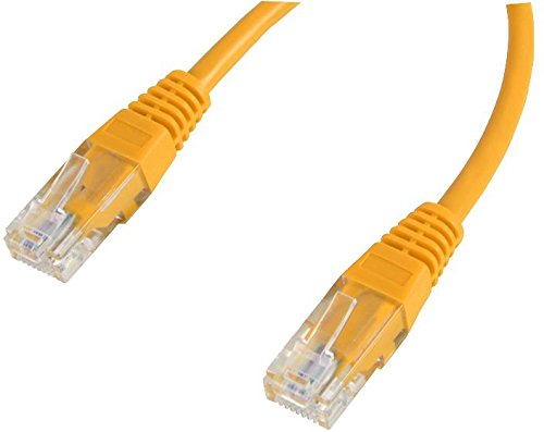 Pro Signal 15m Yellow RJ45 Ethernet Patch Lead – CCA Network Cable, RJ45 Plug to Plug – PSG04386