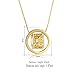 XZP Double Circles Pendant Necklace for Women Personalized Metal Circle Necklaces Gifts Jewelry 4 in 1