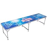Giantex 8FT Beer Pong Table Portable Folding Party Gaming Indoor Outdoor (Style 3)