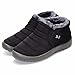 Letter Warm Fur Lining Slip On Flat Ankle Snow Boots Warm Shoe For Women
