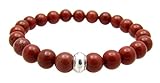 1st Chakra Root Chakra Balancing Bracelet Red Jasper Beaded, 7 3/4