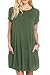 TINYHI Women's Swing Loose Short Sleeve Tshirt Fit Comfy Casual Flowy Tunic Dress