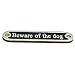 Beware Of The Dog Brass Door Sign. Traditional Style Home Décor Wall Plaque Handmade By The Metal Foundry UK.