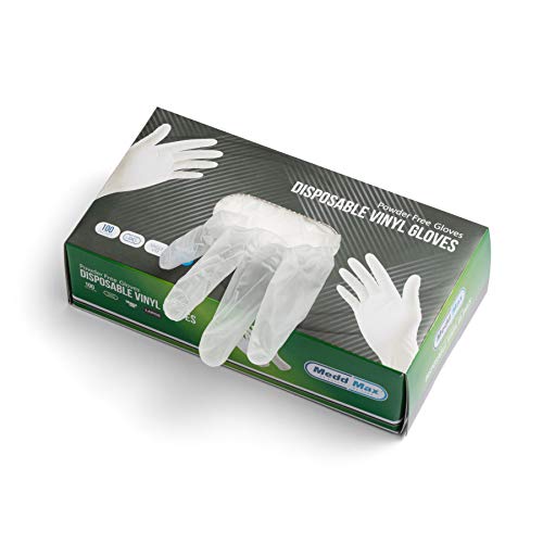 1000 Large Size Disposable Vinyl Gloves Powder Free Latex Free Allergy Free Multi-Purpose Heavy Duty Super Strength Cleaning Gloves Food Grade (10 Pack) - Thumbnail 2