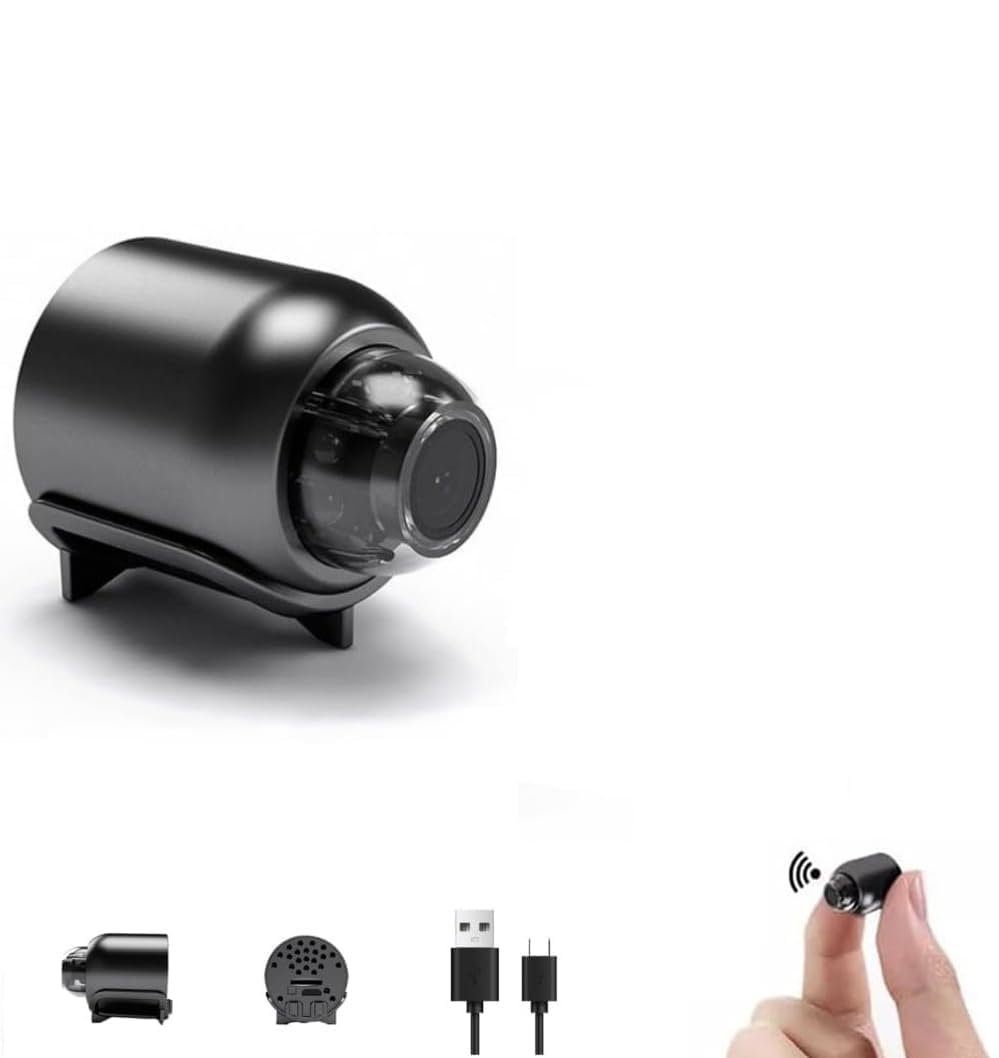 Minakeda Mini Spy Camera,Wireless WiFi HD 1080P Hidden IP Night Vision Camcorder Home Security Camera,Mini Hidden Cameras with App Control Audio Video Recording Motion