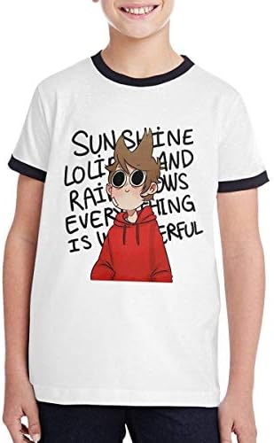 LIBERVIV EddsWorld Short Sleeve Teens Boy Girl Contrast Color Tshirts