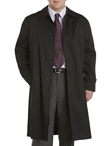 Jean Paul Germain Big & Tall Buster Three-Season Overcoat (48 Long, Black)