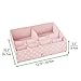 mDesign Fabric Drawer Organizer Bins, Kids/Baby Nursery Dresser, Closet, Shelf, Playroom Organization, Hold Clothes, Toys, Diapers, Bibs, Blankets, Set of 4, 2 Pack, Pink/White Polka Dot