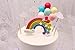 Colorful Rainbow Cake Topper Birthday Wedding Cake Flags Cloud Balloon cake flag Birthday Party Baking Decoration Supplies