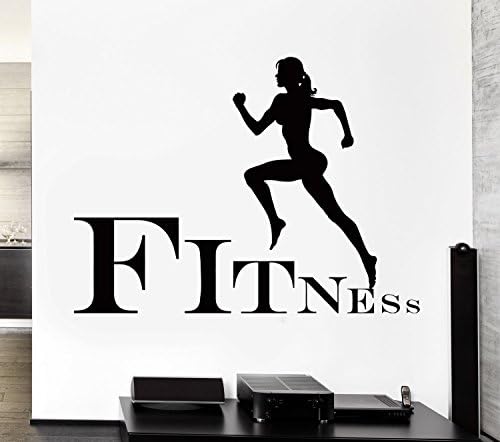 Vinyl Decal Wall Sticker Fitness Woman Girl Female Sport Cool Gym Decor
