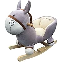 Fengsmart Rocking Horse, Stuffed Donkey Rocker, Toddler Ride on Toy(1-3 Year Old), Infant (Boy&Girl) Plush Animal Rocker
