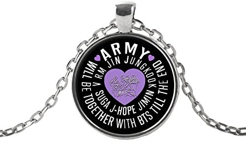 Army will be together with BTS Till The End -18” Adjustable Chain Necklace (Black -V3)